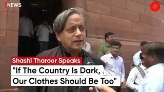 Congress Leader Shashi Tharoor On Opposition Alliance Decision To Wear Black | No Confidence Motion