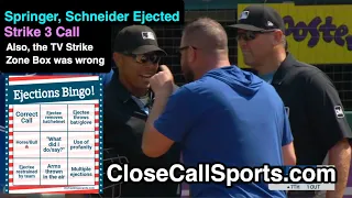 E190-1 - George Springer and John Schneider Ejected After Jeremie Rehak's CORRECT Strike Three Call