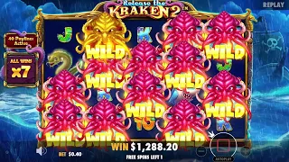 WORLD RECORD WIN ON RELEASE THE KRAKEN 2 (MAX WIN ?)