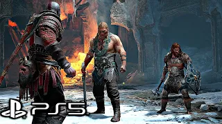 GOD OF WAR 4 Remastered PS5 - Magni & Modi Boss Fight (4K 60FPS)