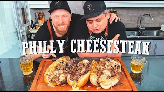 Philly Cheesesteak ft @MrWagyuCl - Sandwich de carne y queso | Slucook