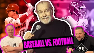 British Reactions to George Carlin - Football vs Baseball (FIRST TIME WATCHING)