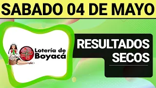 Resultado SECOS Lotería de BOYACÁ del Sábado 4 de Mayo de 2024  SECOS 😱💰🚨