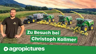 Maisernte mit Christoph Kollmer | Lohnunternehmer und YouTube Star | John Deere Häcksler und MB Trac