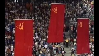 Podium sweeps! Soviet Union anthem at Munich 1972 Olympics