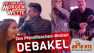 1.000 Euro Morgenwette: Die Pfandflaschenwette