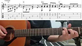 Hold My Hand (Lady Gaga) - Easy Fingerstyle Guitar Playthrough Tutorial Lesson With Tabs