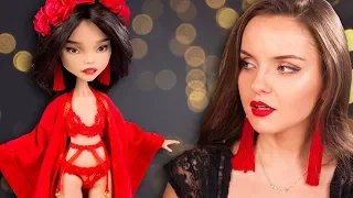 В НИЖНЕМ БЕЛЬЕ! ООАК-кукла азиатка Лю Лань | Custom из кукол Monster High и Ever After High | Обзор