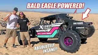 Riding In an INSANE Supercharged LS Powered Sand Buggy! (JUMPS, WHEELIES, FREEDOM & more)