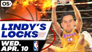 NBA Picks for EVERY Game Wednesday 4/10 | Best NBA Bets & Predictions | Lindy's Leans Likes & Locks