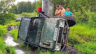 ЧЕМПИОН по ПЕРЕВОРОТАМ оставляет свой след, Suzuki Samurai vs Jeep Cherokee XJ Гелик сошел