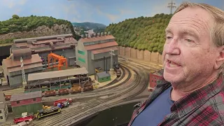 Dave Moltrup's Incredible Steel Mill Layout in HO Scale Part 1 in 4k HD