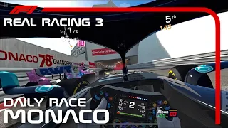 Daily Race at Monaco with Lewis Hamilton onboard - Real Racing 3 F1 Cockpit Mode