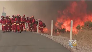 California Firefighters Almost Trapped By Wall Of Flames