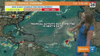 TROPICAL UPDATE: Quiet in the Atlantic, Tropical Depression develops in the Pacific