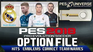 PES 2018 Option File PS4 PC - Kits, Badges & More. PESUniverse.com