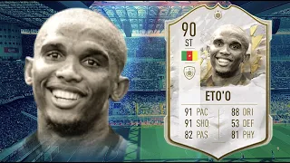 FIFA 22: SAMUEL ETO'O 90 ICON PLAYER REVIEW I FIFA 22 ULTIMATE TEAM