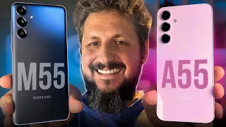 Galaxy A55 vs M55: qual o melhor celular intermediário da Samsung?