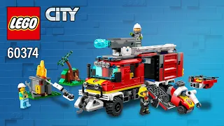 LEGO® City Fire Command Truck (60374)[502 pcs] Step-by-Step Building Instructions @TopBrickBuilder