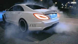 Mercedes CLS63 vs Lexus IS-F drift battle Moscow