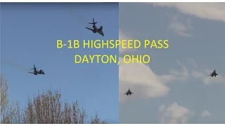 Two B-1B "Bones" FlyBy HighSpeed Pass Dayton Ohio 75th Doolittle Reunion.