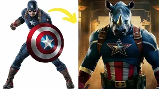 All Heroes Avengers look like if they had Rhino What would the🔥(Marvel and DC) 2024