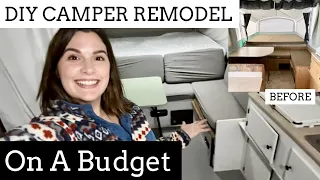 POP UP CAMPER REMODEL ON A BUDGET | DIY REMODELING MY CAMPER  AND SAVING MONEY| THE SIMPLIFIED SAVER