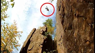 Cliff Jumping Over Insane Gap of Death!