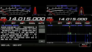 Decoding CW on the Yaesu FTDX101D Split Screen