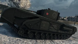 WoT Churchill III | 4K video | Most OP Soviet Heavy Tank | 3.513 DMG | 2.485 EXP -Winter Himmelsdorf