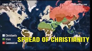 Animated MAP of the Spread of Christianity over the Last 2,000 Years