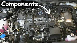 Toyota 1.8 Corolla Hybrid Engine Bay components locations / layout E210