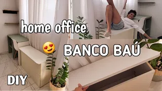 FIZ UM BANCO BAU | ESCRIVANINHA,  TA FICANDO LINDO 😍 | DIY  | PARTE 1