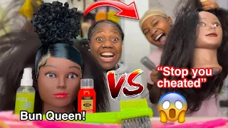 Slickest bun Mannequin Head challenge w/ Ziona winner gets a shopping spree!