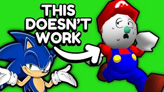 Beating a SONIC game as MARIO (IT'S TORTURE 😄)