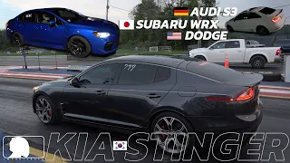 Kia Stinger vs WRX vs Audi S3 vs Dodge