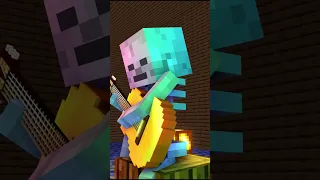 ♫ Skeleton Sings NEFFEX BELIEVE music (Monster School) - Minecraft animation