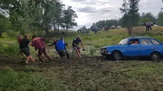 Сельский OFF ROAD, на переднем приводе 6 чел.сил ИЖ-КОМБИ первая машина Андрюхи и Бородача