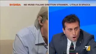 Sgarbi infuriato si alza e se ne va, ma poi ci ripensa