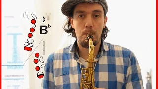 Chromatic scale instructions for the saxophone - Chromatic scale step by step