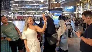 🇦🇪 DUBAI UAE, DUBAI FOUNTAIN SHOW IN FRONT OF BURJ KHALIFA - TIME TO SAY GOODBYE - ANDREA BOCELLI