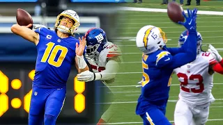 Every Angle Of Justin Herbert’s 65-Yard TD vs Giants | LA Chargers