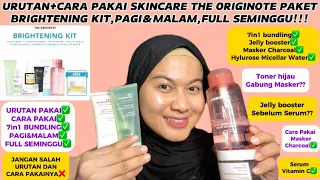 URUTAN+CARA PAKAI SKINCARE PAKET THE ORIGINOTE BRIGHTENING KIT 7in1 BUNDLING+JELLY BOOSTER!!!