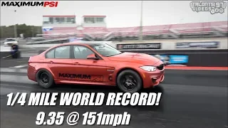 F80 BMW 1/4 Mile World Record | 900whp Maximum PSI M3 |