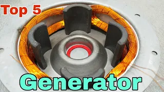 Top 5 most powerful Generator Using Copper Wire new experiment 2021..