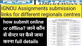 how to submit ignou assignments fo dec 2021 TEE online or offline on regional centre .