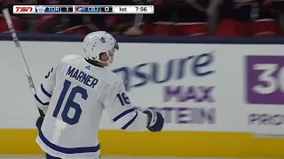 Mitch Marner 1st goal of the season! 10/04/2019 (Toronto Maple Leafs at Columbus Blue Jackets)