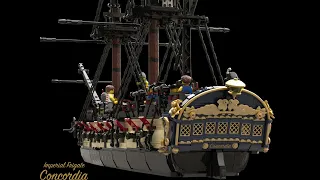 Render Comparison of Minerva and Concordia - LEGO BrickLink Designer Program Series 4 entries