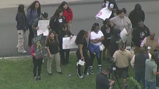 Dallas, TX: High school students walk out of classes in response to last week's shooting