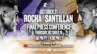 ALEXIS “LEX” ROCHA VS. GIOVANI “GALLO DE ORO” SANTILLAN FINAL PRESS CONFERENCE